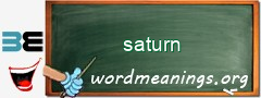 WordMeaning blackboard for saturn